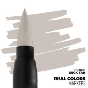 Premium art marker in Deck Tan with flexible brush tip, showcasing authentic color quality.
