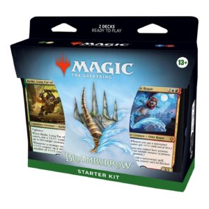 Magic: The Gathering Bloomburrow Starter Kit with two decks for immersive fantasy gameplay.