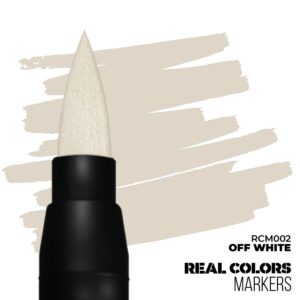 Off White brush marker by Real Colors, perfect for detailed artistic creations and soft tones.