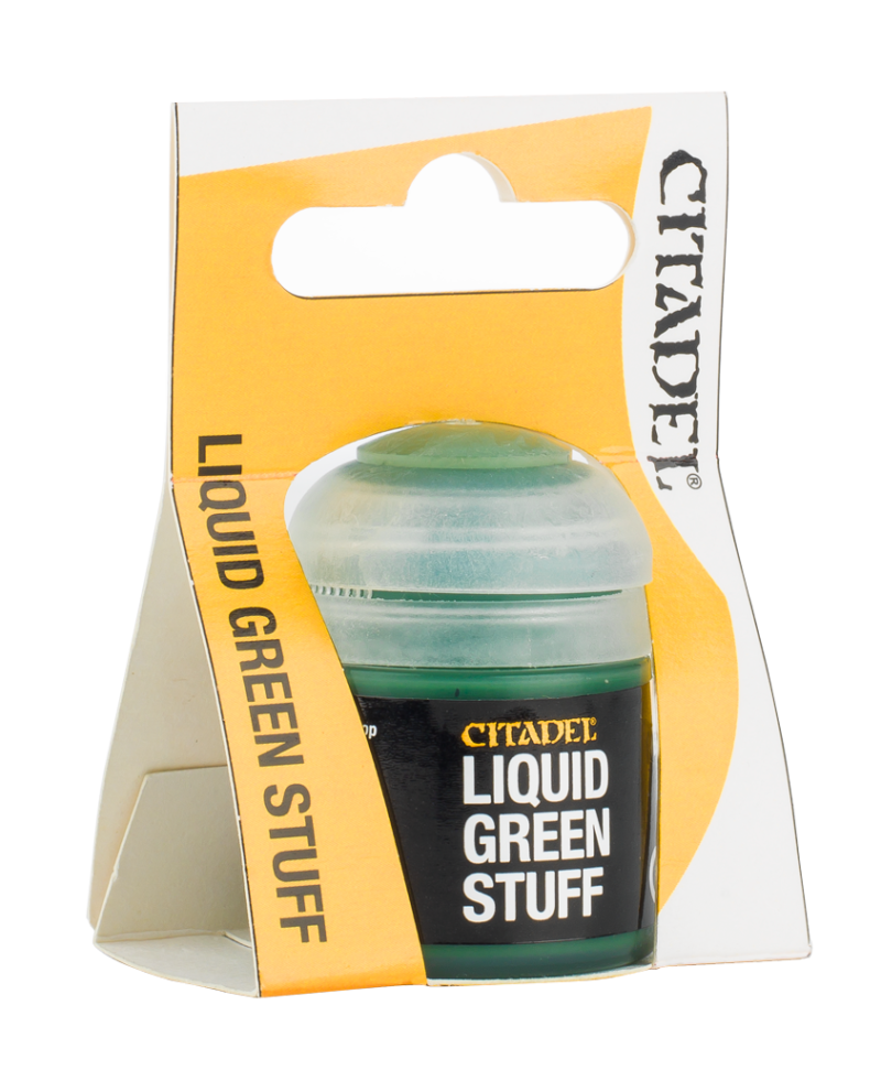 Elevate your modeling experience with Citadels Liquid Green Stuff in a sleek, portable container.