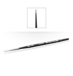 Precision fine-tipped paintbrush for detailed artwork, ideal for intricate lines and patterns.