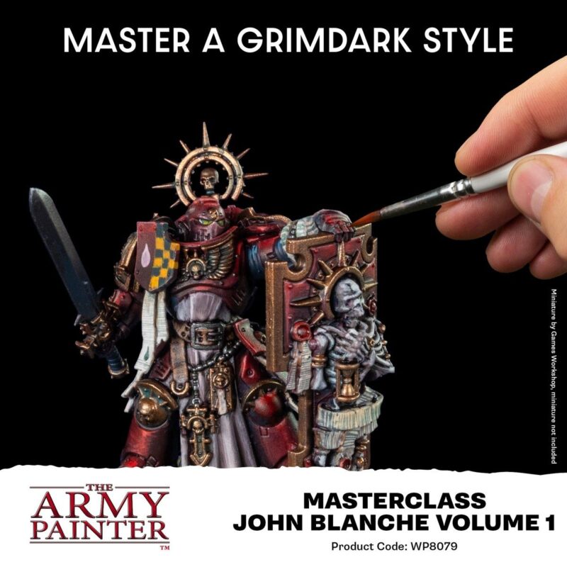 Grimdark miniature painting tutorial with John Blanche showcases detailed artistry and craftsmanship.