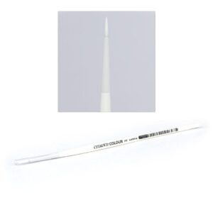 Precision tapered makeup brush with soft synthetic bristles for detailed and elegant application.