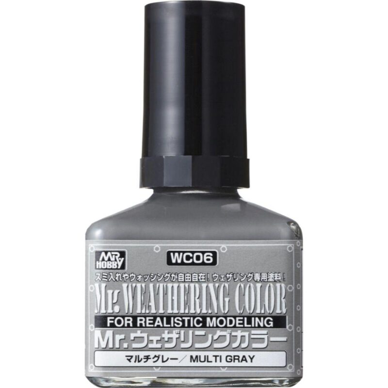 Mr. Hobby Multi Gray weathering paint, perfect for realistic model detailing and effects.