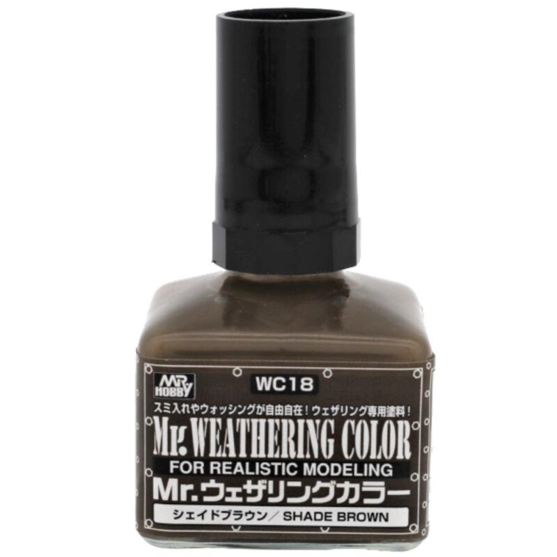 Mr. Weathering Color brown paint for realistic model effects on vehicles and buildings.