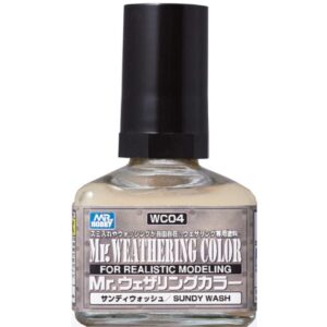 Mr. Weathering Color wash enhances model realism with effective weathering effects for hobbyists.