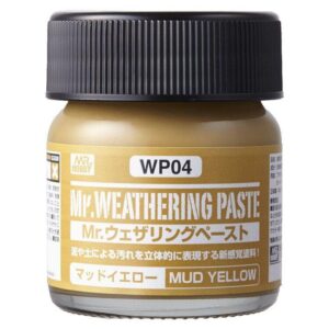 Mr. Weathering Paste in Mud Yellow, ideal for detailed scale modeling weathering effects.