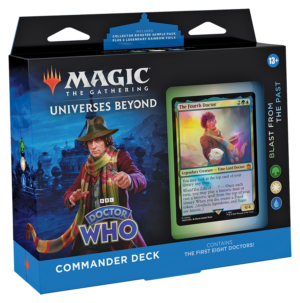 Doctor Who Commander Deck: Magic: The Gathering featuring the Fourth Doctor in vibrant design.