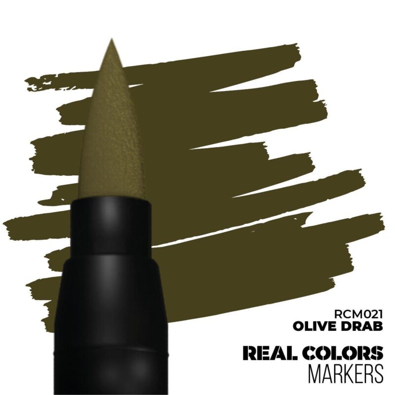 Olive Drab RCM021 marker: versatile tool for artists with smooth application and rich color.