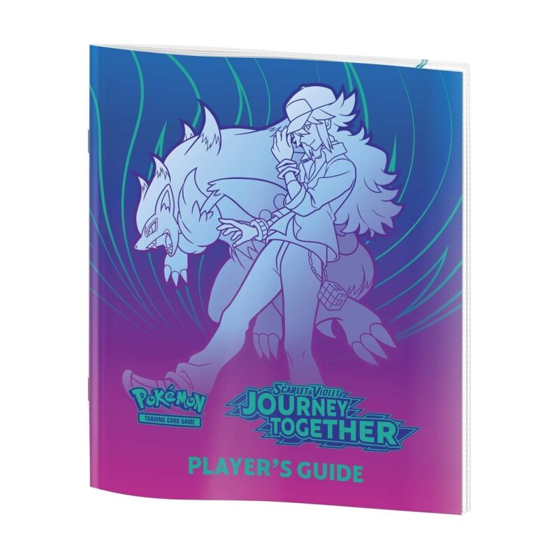 Pokémon Teal Mask Players Guide featuring a dynamic bond with a majestic wolf Pokémon.