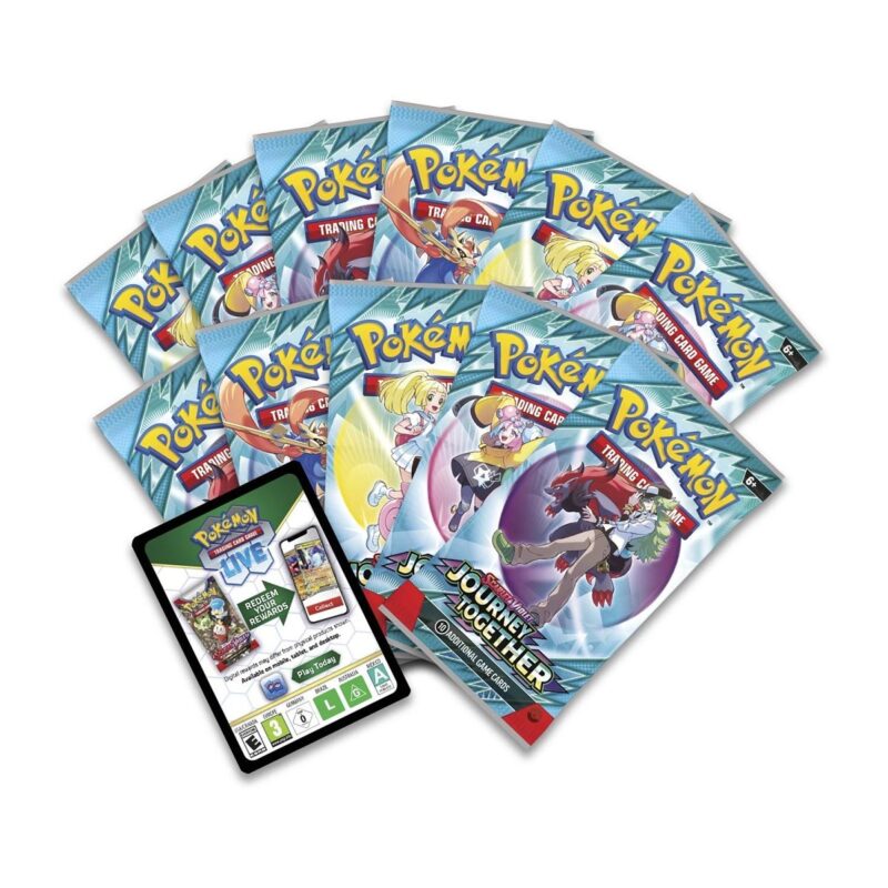 Colorful Pokémon magazines and digital tablet create a nostalgic, engaging display for fans.