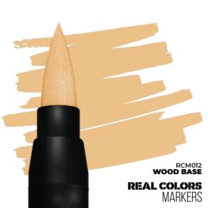 RCM012 Wood Base Marker: sleek design for artists, featuring a smooth warm beige color swatch.