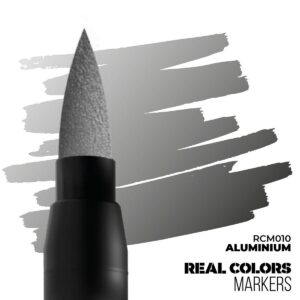 Close-up of Precision Aluminum Marker showcasing shading capabilities and ergonomic design for artists.