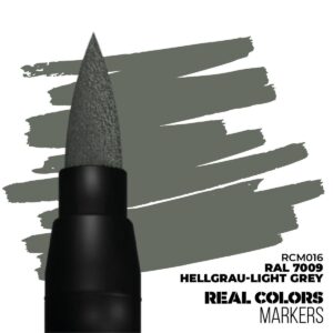Real Colors marker in Hellgrau Light Grey swatch showcasing professional-quality art supply for creativity.
