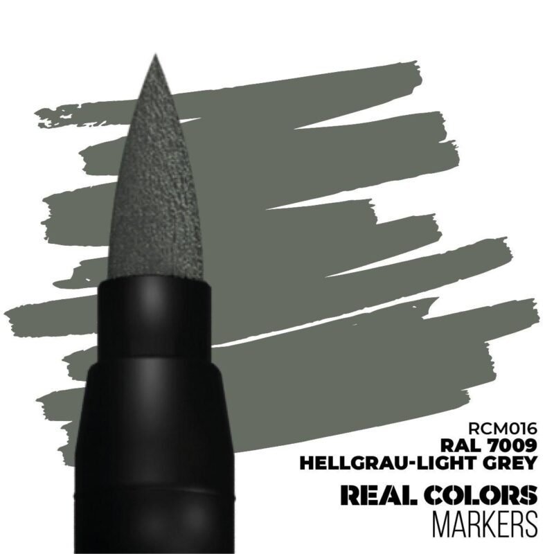 Real Colors marker in Hellgrau Light Grey swatch showcasing professional-quality art supply for creativity.