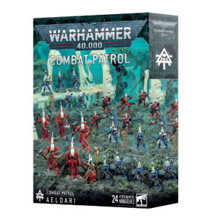 Aeldari Combat Patrol miniatures set for Warhammer 40,000 featuring 24 intricately designed figures.