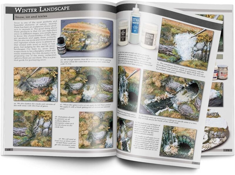 Step-by-step tutorial for painting a beautiful winter landscape with essential techniques and tools.